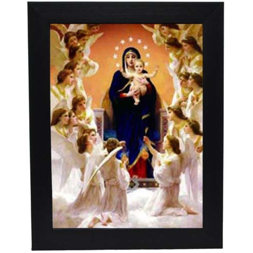 3D picture Our Lady of the Angels by Bouguereau, Museum Gold Frame, size 18x25  (MINIMUM OF 4)