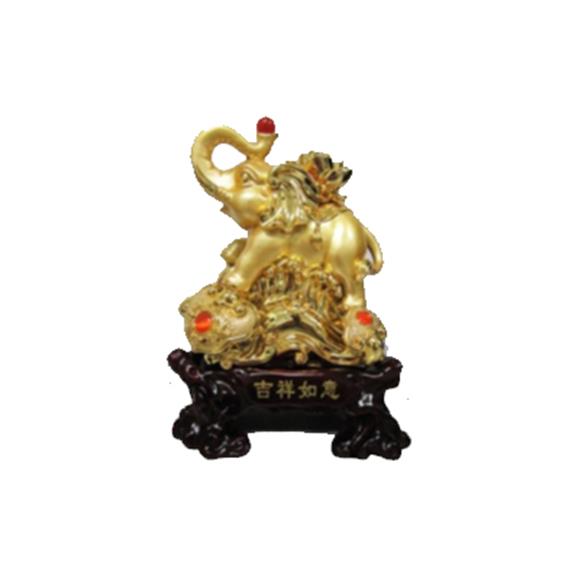 GOLD ELEPHANT ON STAND