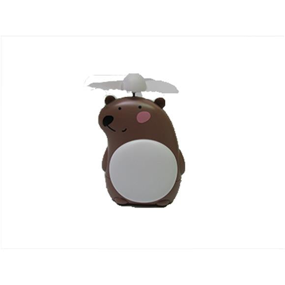 BROWN BEAR MIN FAN W/LIGHT