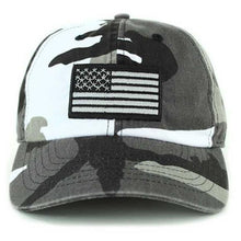 Load image into Gallery viewer, Newhattan 100% Cotton Baseball Caps Embroidered USA Flag

