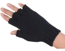 Load image into Gallery viewer, 12-pack Women&#39;s Solid Soft Half Finger Fingerless Knitted Gloves
