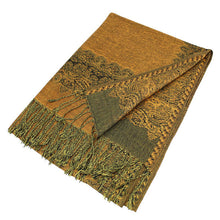 Load image into Gallery viewer, Border Pashmina Scarf Shawl 003
