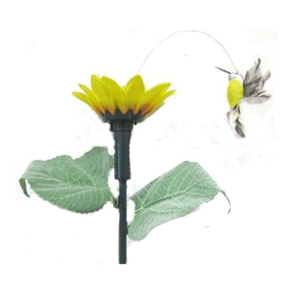SOLAR POWER TOY-HUMMING BIRD W/SUNFLOWER BOBBLE HEAD