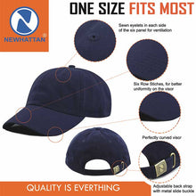 Load image into Gallery viewer, Newhattan 100% Cotton Solid Baseball Caps
