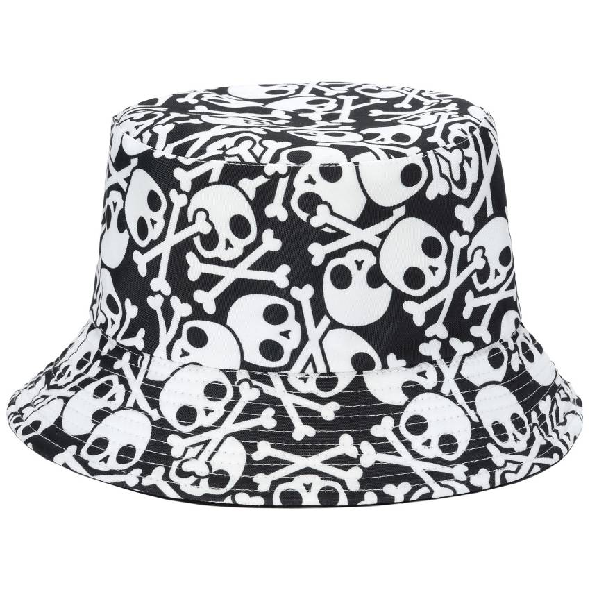 Reversible Printed Bucket Hat Skulls