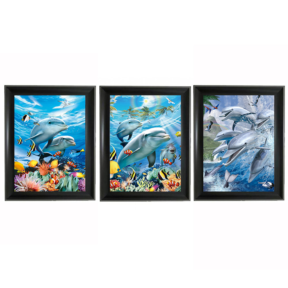 3D Dolphin Triple Image  (MINIMUM OF 4)