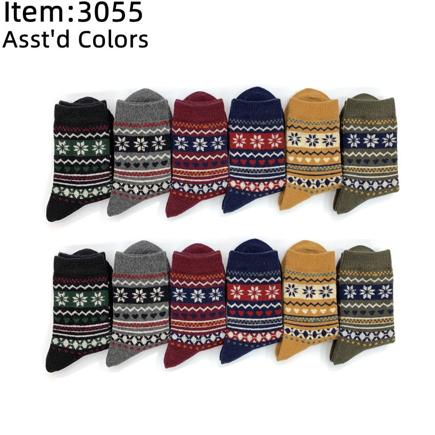 12pack Women's Socks Wool Blend Warm Crew Women Socks