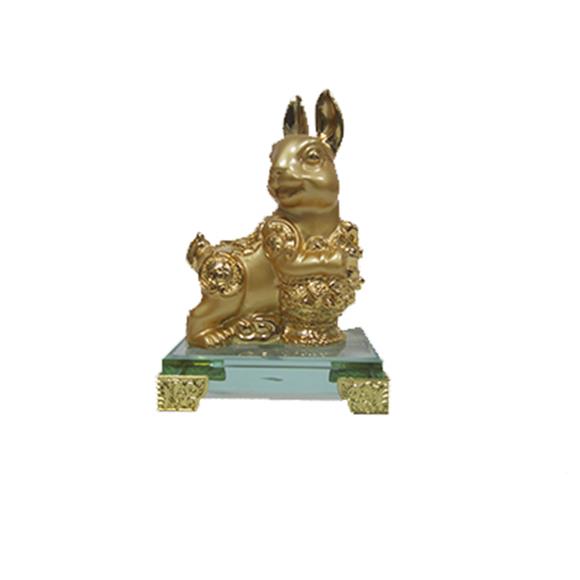 RABBIT ON CRYSTAL BASE