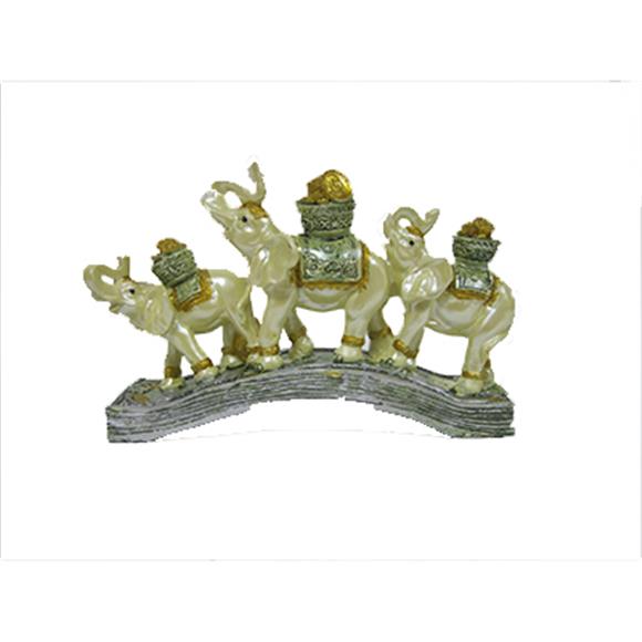 3 ELEPHANTS CARRYING MONEY POT