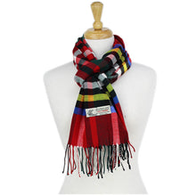Load image into Gallery viewer, Plaid Cashmere Feel Scarf 12-pack Red/green
