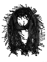 Load image into Gallery viewer, Fashion Lace Tassel Sheer Oblong Lightweight Scarf
