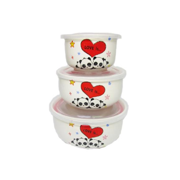 3PC BOWL SET W/PANDA ASSORTED DESIGN