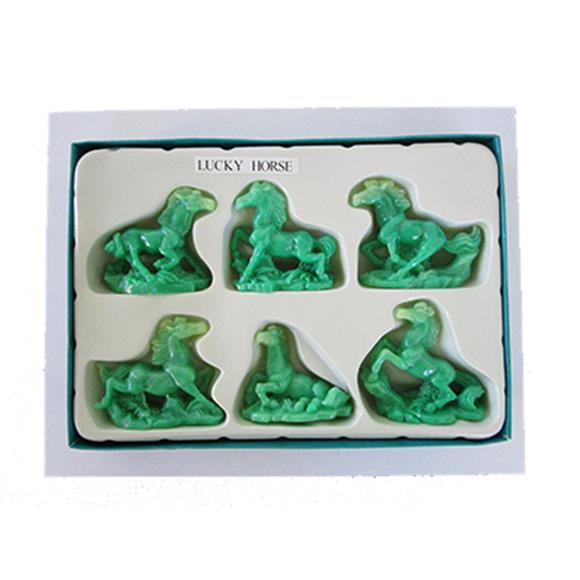 6PC GREEN HORSE SET