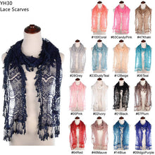 Load image into Gallery viewer, Fashion Lace Tassel Sheer Oblong Lightweight Scarf
