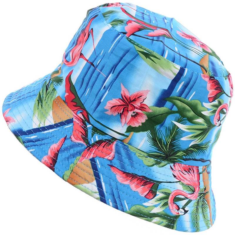 Reversible Printed Bucket hat - blue