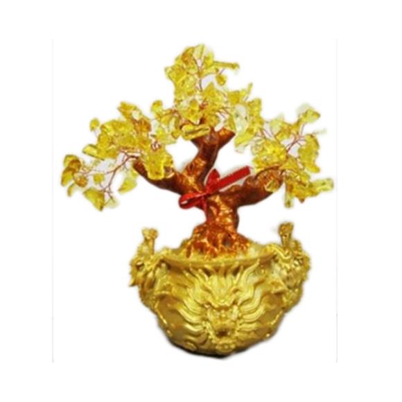 YELLOW GEM TREE W/DRAGON BASE