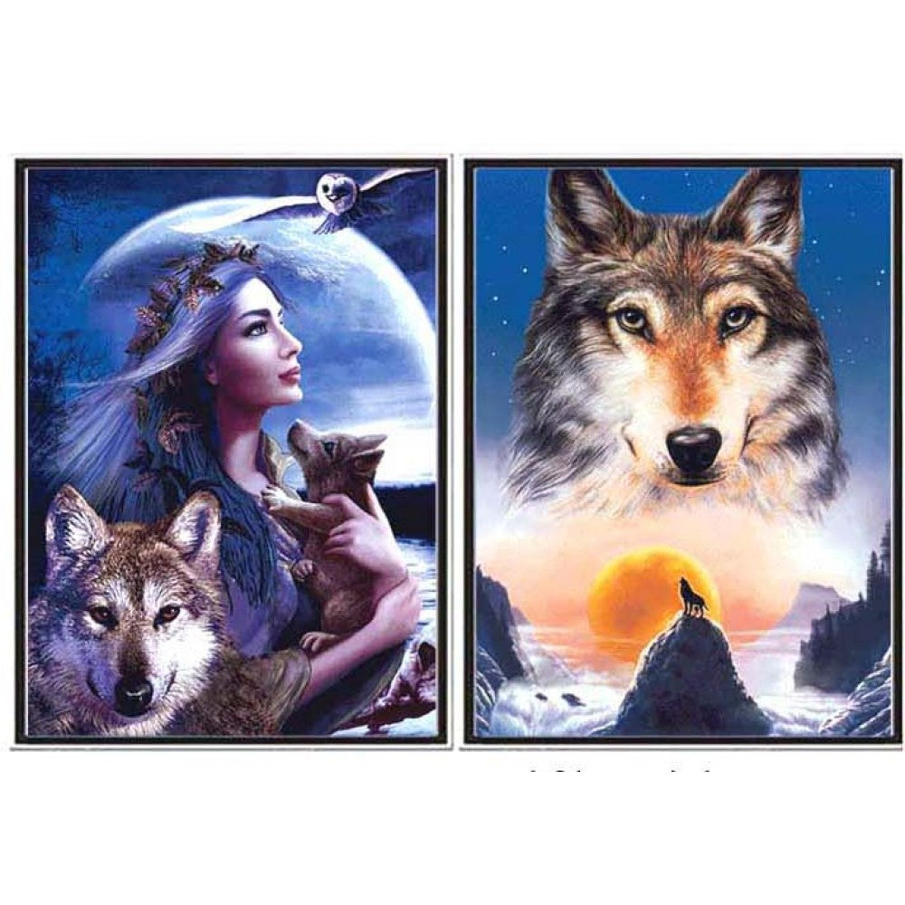 LED Wolf/Maiden 3D picture size 18x25  (MINIMUM OF 4)