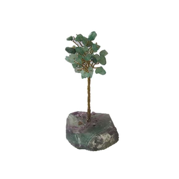 JADE GEM TREE W/FLUORITE BASE
