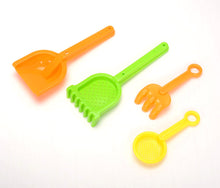 Load image into Gallery viewer, Double Sand Wheel Beach Toy Set With Bucket, Shovels, Rakes, Sailboat, And 3 Molds
