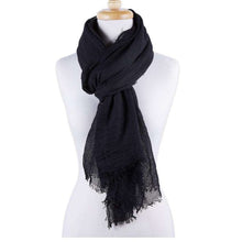 Load image into Gallery viewer, 24 Pack Large Solid Crashed Wrinkle Soft Head Scarf and Shawl
