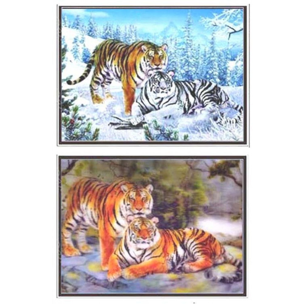 Twin tiger 3D picture 18x25  (MINIMUM OF 4)