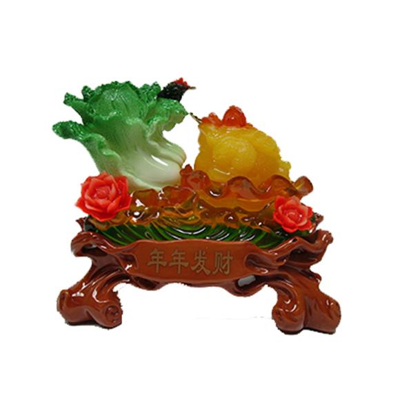 COLORFUL MONEY TOAD W/CABBAGE