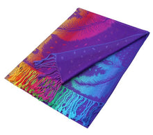 Load image into Gallery viewer, Colorful Peacock Feathers Pashmina Scarf Shawls (Sold by Dozen)
