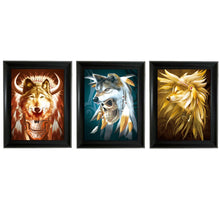 Load image into Gallery viewer, Wolves Tripple 3D Picture  (MINIMUM OF 4)

