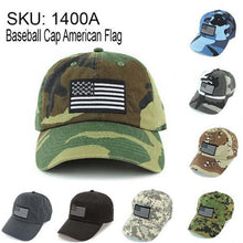 Load image into Gallery viewer, Newhattan 100% Cotton Baseball Caps Embroidered USA Flag
