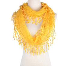 Load image into Gallery viewer, Fashion Lace Tassel Sheer Infinity Lightweight Scarf
