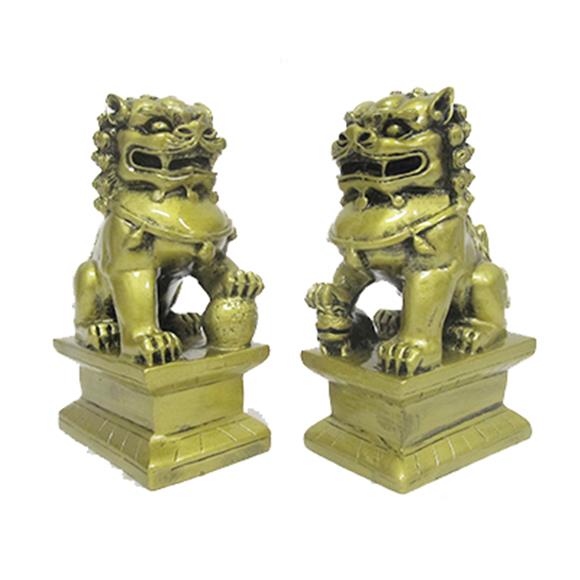 GOLD FU DOG PAIR
