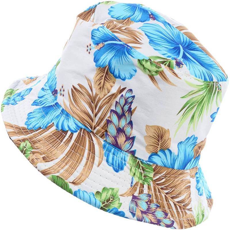 Reversible Printed Bucket hat - blue