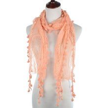 Load image into Gallery viewer, Fashion Lace Tassel Sheer Oblong Lightweight Scarf
