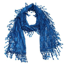 Load image into Gallery viewer, Fashion Lace Tassel Sheer Oblong Lightweight Scarf
