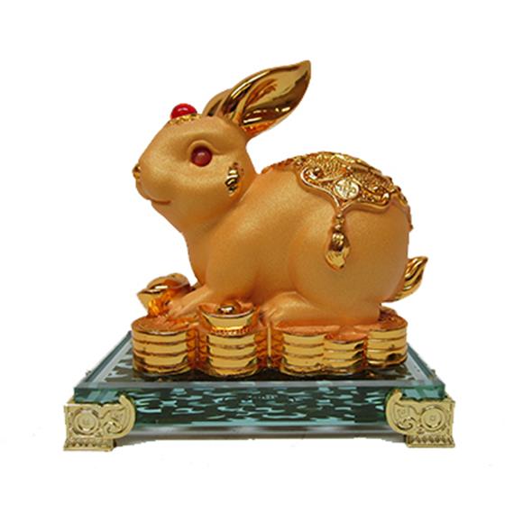 GOLD RABBIT ON COINS