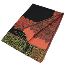 Load image into Gallery viewer, Border Pashmina Scarf Shawl 003
