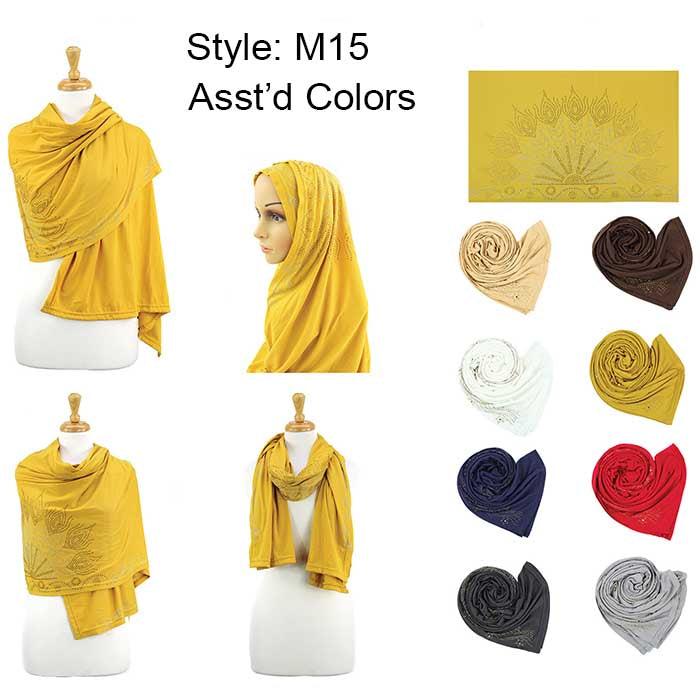 Fashion Rhinestones Jersey Scarves