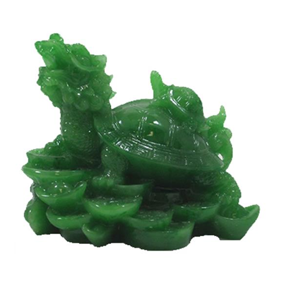 4″ GREEN DRAGON/TURTLE W/TURTLE ON BACK