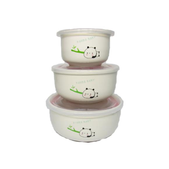 3PC BOWL SET W/PANDA ASSORTED DESIGN