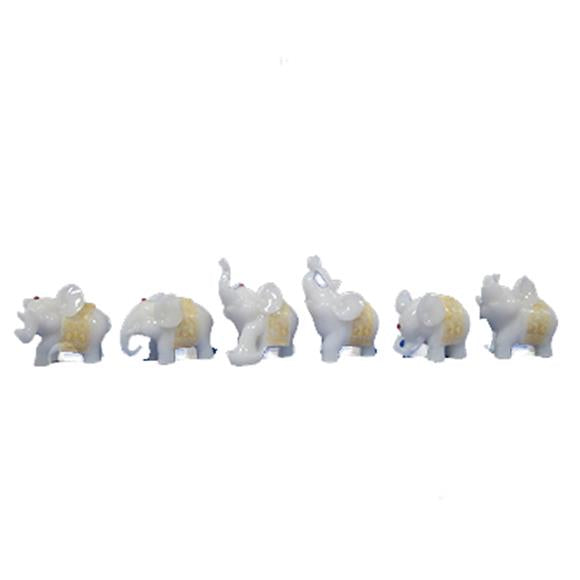 6PC WHITE ELEPHANT SET