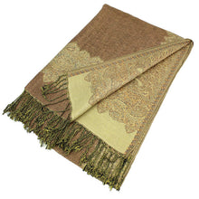 Load image into Gallery viewer, Border Pashmina Scarf Shawl 003
