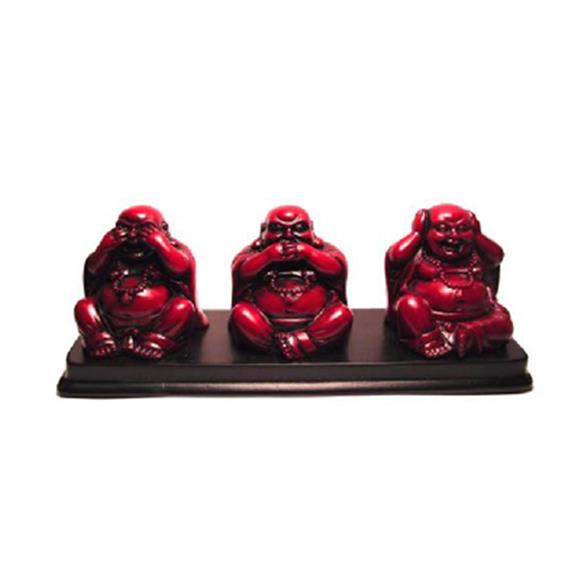 2.5″ 3 RED SITTING BUDDHA