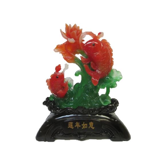 2 FISHES WITH STAND (GREEN)