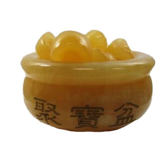CITRINE YUAN BAO TREASURE POT