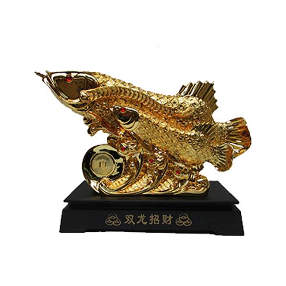 TWO GOLD FISH WITH BASE