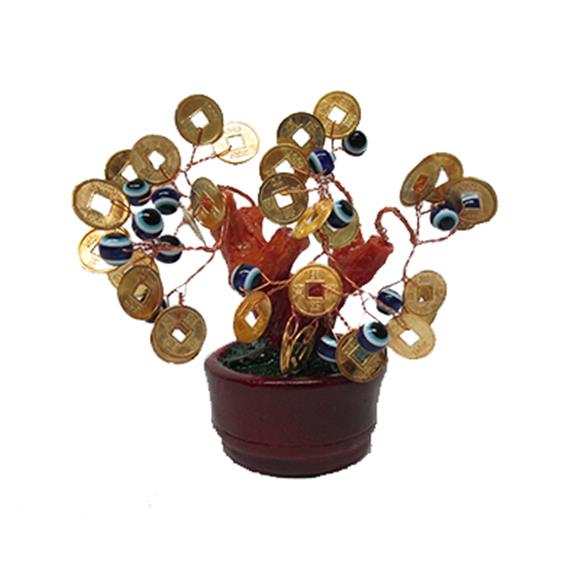 GOLD COIN W/BLUE EYES TREE