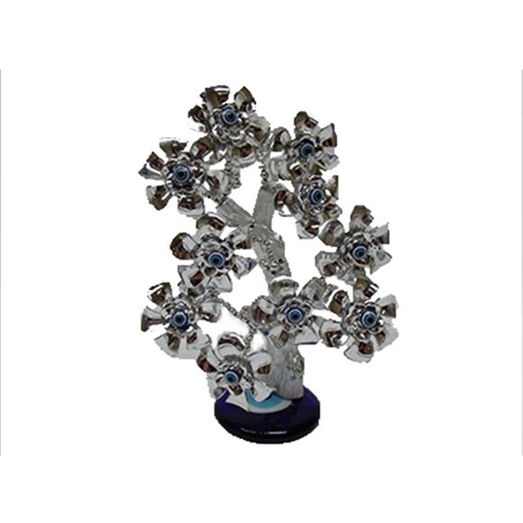 SILVER FLOWER W/ BLUE EYES