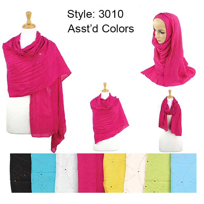 Fashion Rhinestones Lightweight Scarves