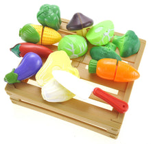 Load image into Gallery viewer, Kitchen Cutting Vegetables Crate Pretend Food Playset   (available for purchase in increments of 1)
