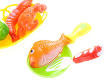 Load image into Gallery viewer, Seafood Cutting Food Playset  (available for purchase in increments of 1)

